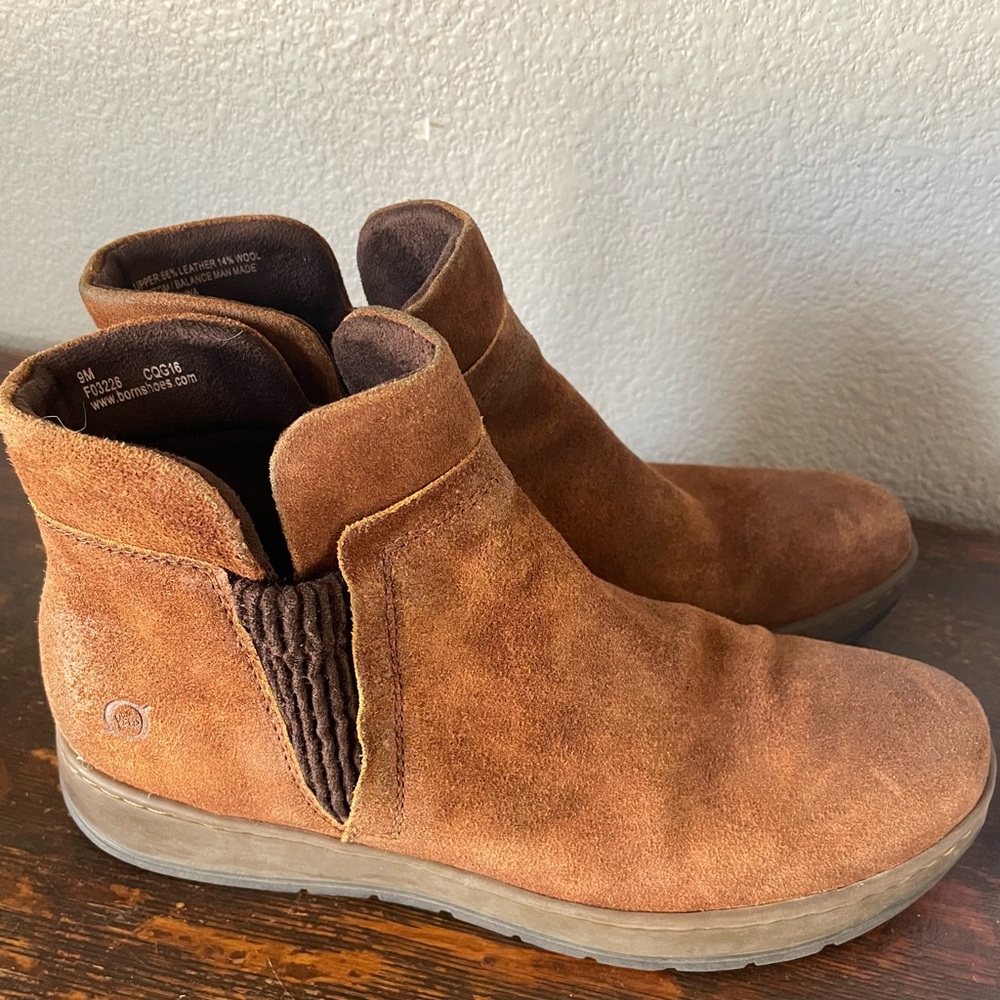 Born Trinculo Chelsea Suede Wool Blend Boots Women’s Size 9M